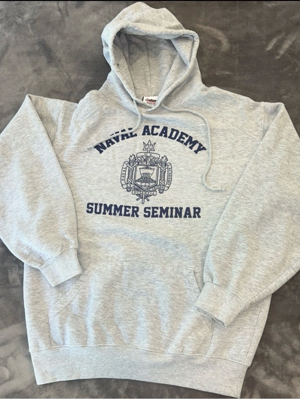 US Naval Academy Vintage Hoodie Size M Navy Army Sweatshirt Badger Sport